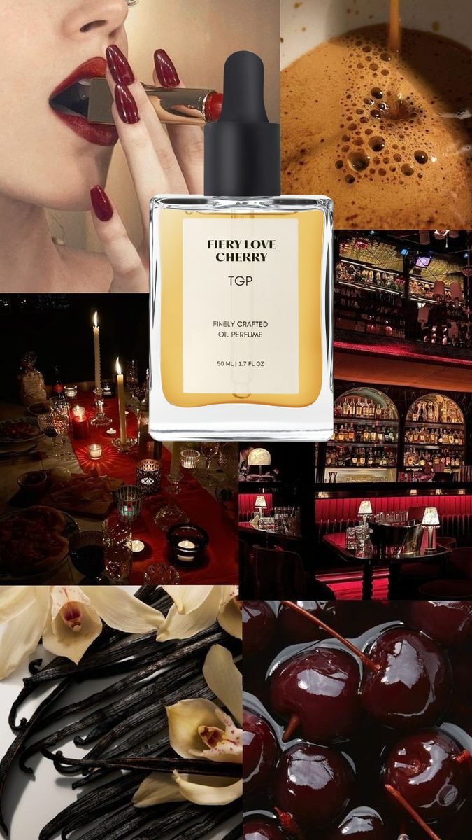 Fiery Love Cherry moodboard