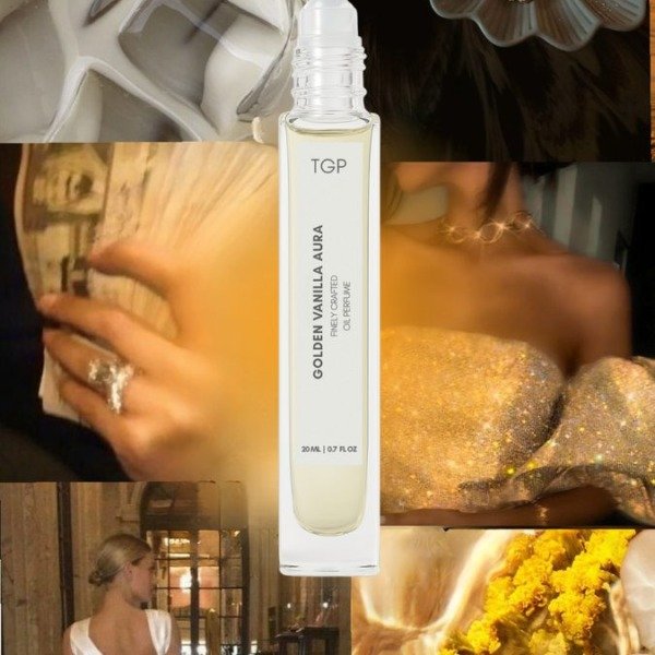 Golden Vanilla Aura moodboard