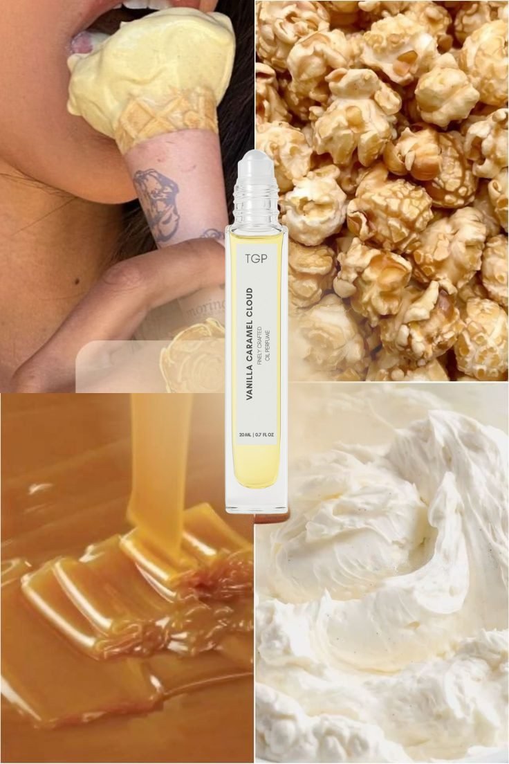 Vanilla Caramel Cloud moodboard